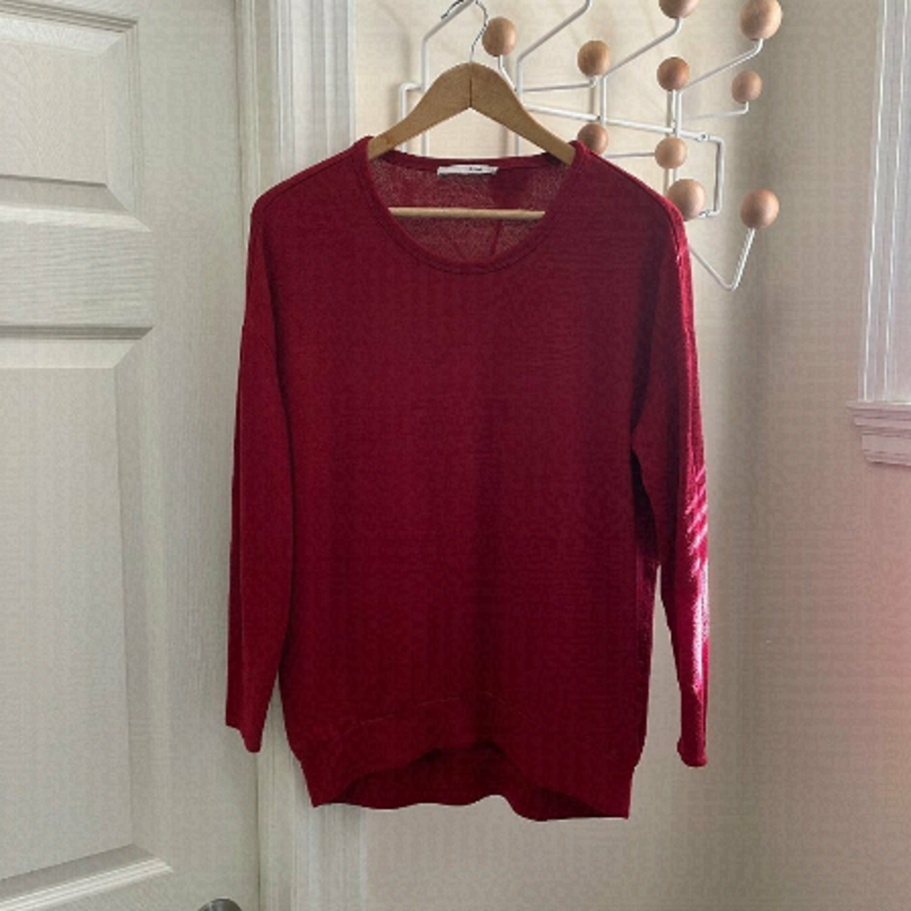 ARITZIA Wilfred Free - Red Scoop Sweater -XS